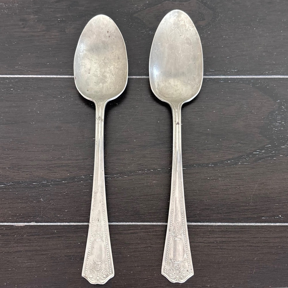 Rogers Nickel Silver INS485 (Silverplate) International Silver 2 Serving Spoons‎